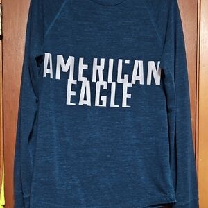 American Eagle Outfitters Blue Long Sleeve Tee